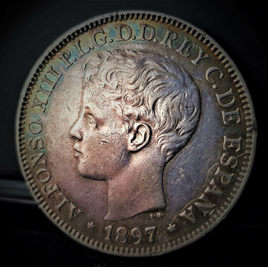 1 Peso de 1897 de Alfonso Xlll de Filipinas 20210331