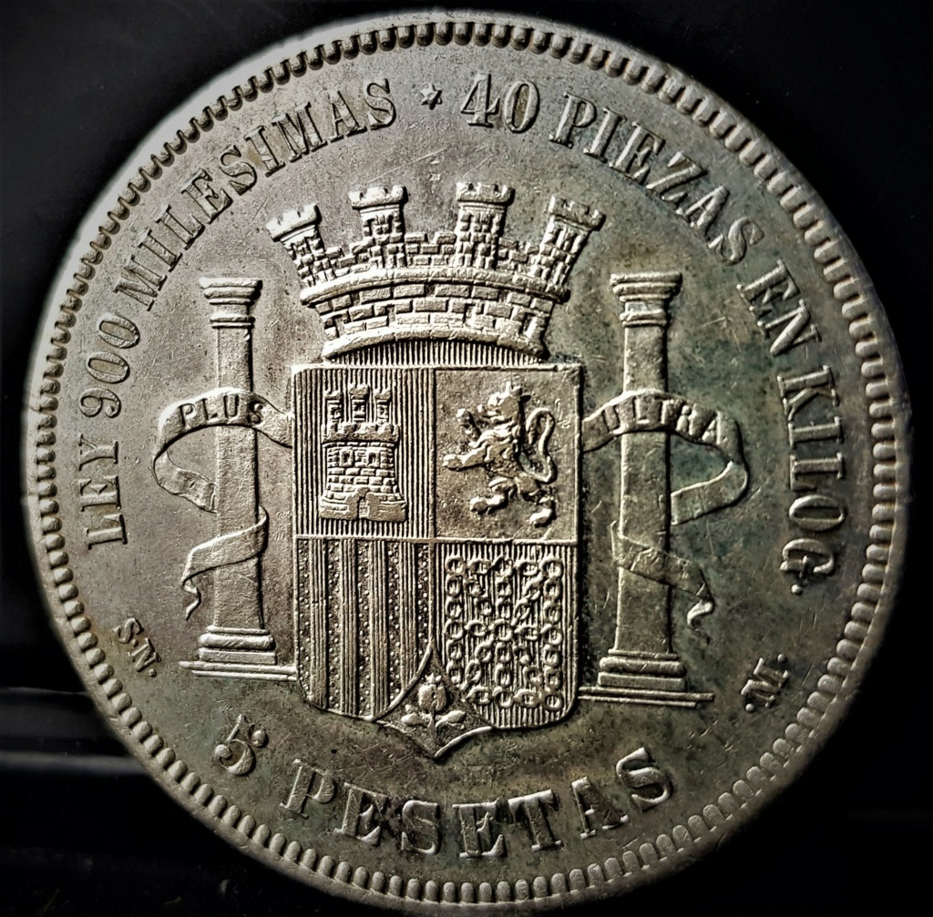 Las 5 pesetas del Gobierno provisional Español de 1870 20210928
