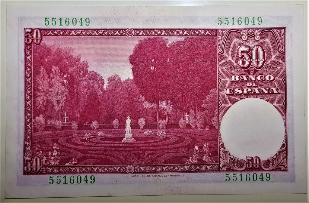 Rusiñol y los Jardines de Aranjuez, 50 pesetas de 1951 20220146