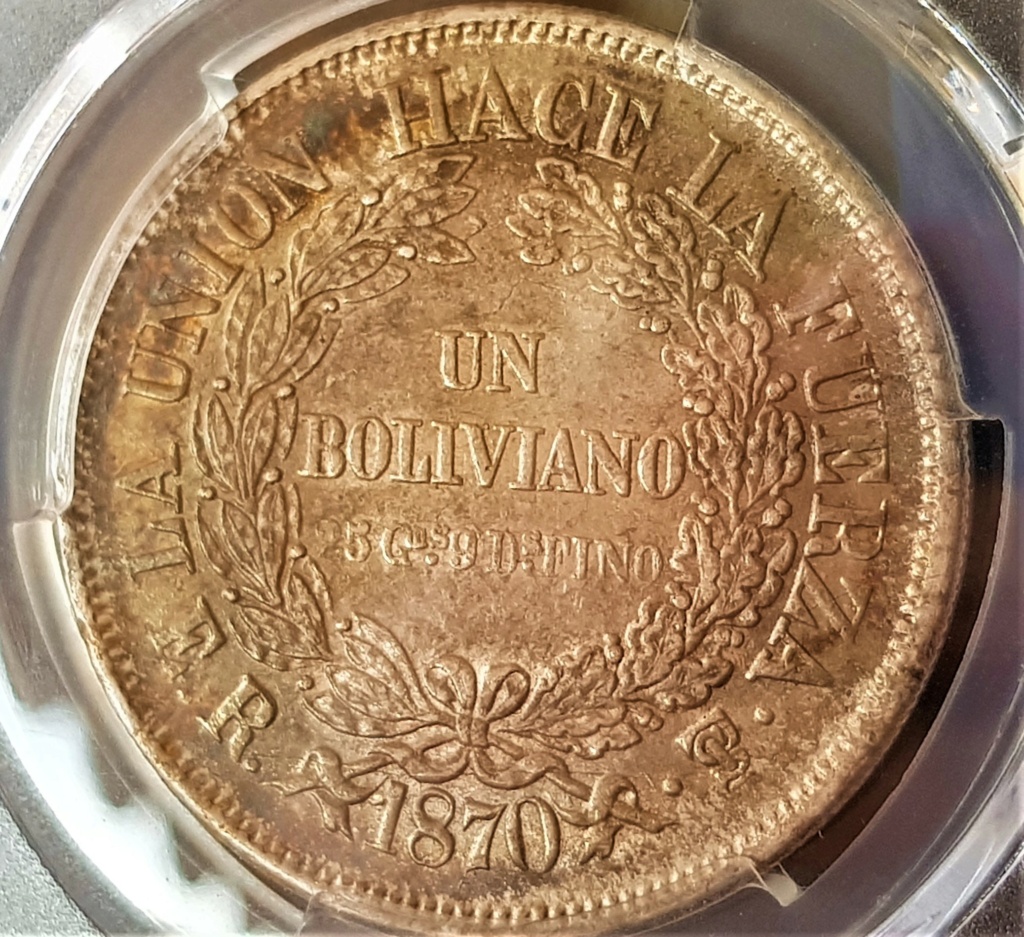 Bolivia, 1 Boliviano de 1870 20220925