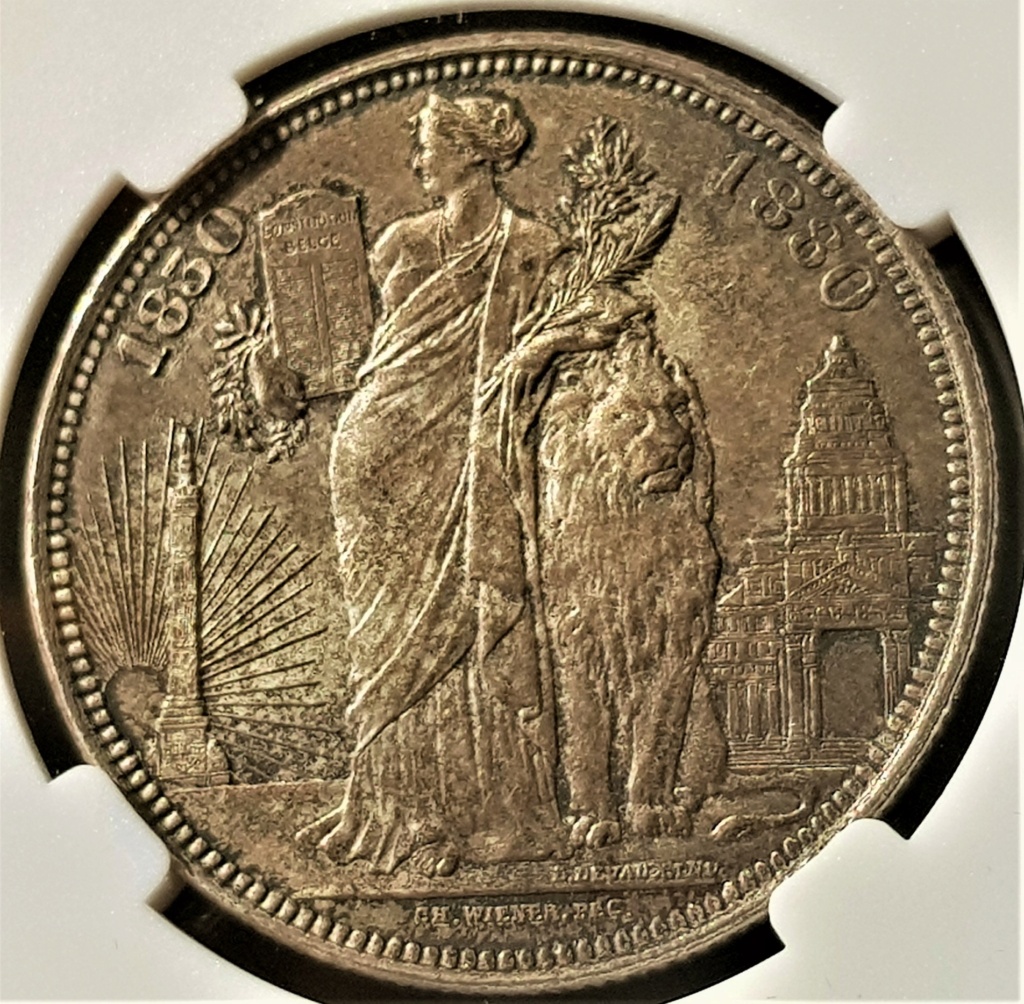 Bélgica 5 Francos de 1880, 50 Aniversario de su Independencia 20230621