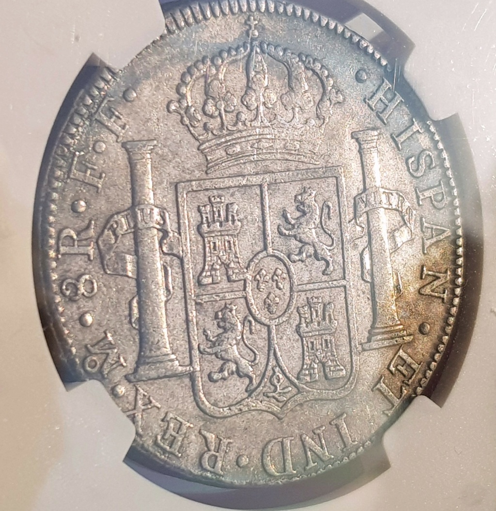 8 Reales de Carlos III de 1778, México. Con chopmarked 20240311