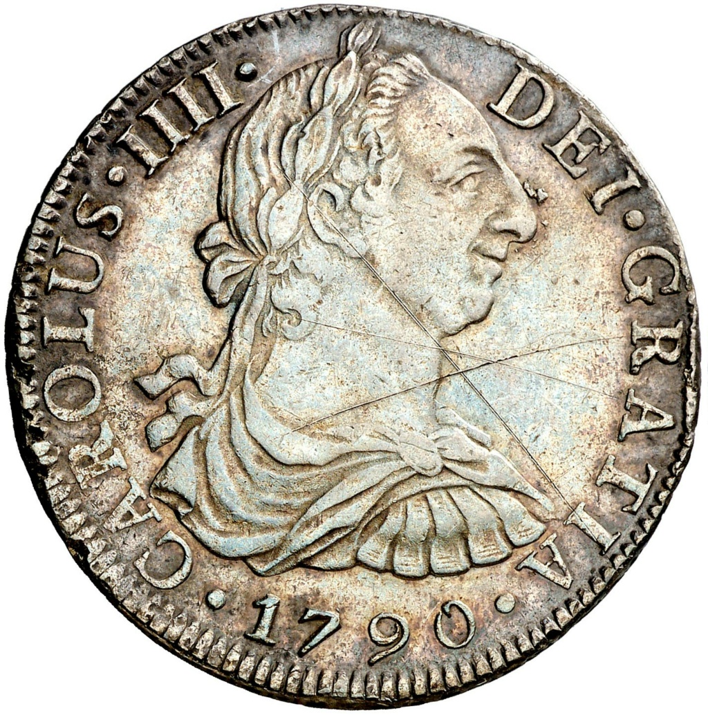 1790. Carlos IV. México. FM. 8 reales. Busto de Carlos III. Ordinal IIII 261210