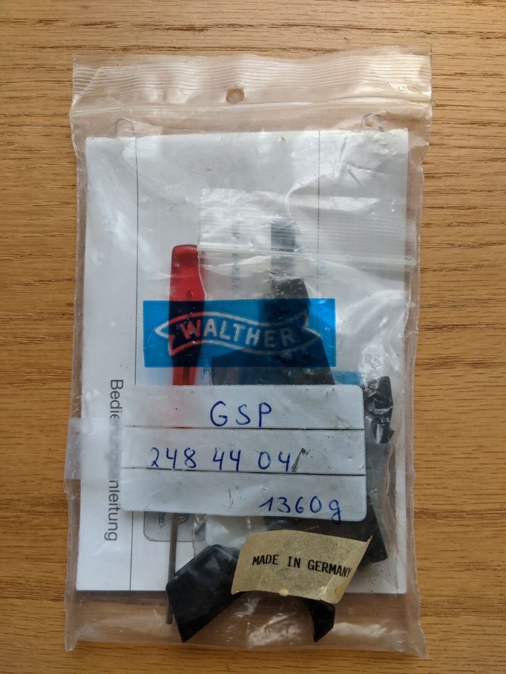 SOLD: Walther GSP two stage trigger assembly – 1360g – Walther part number: 248 44 04. Price drop to $200 Pxl_2014