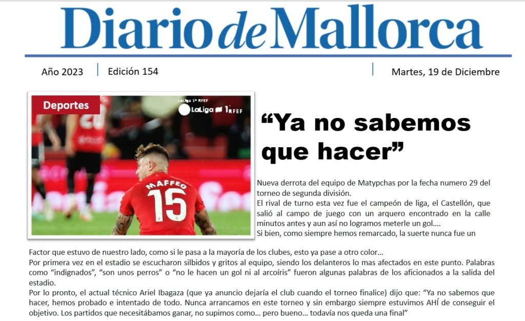 Diario de Mallorca "Ya no sabemos que hacer" 15410