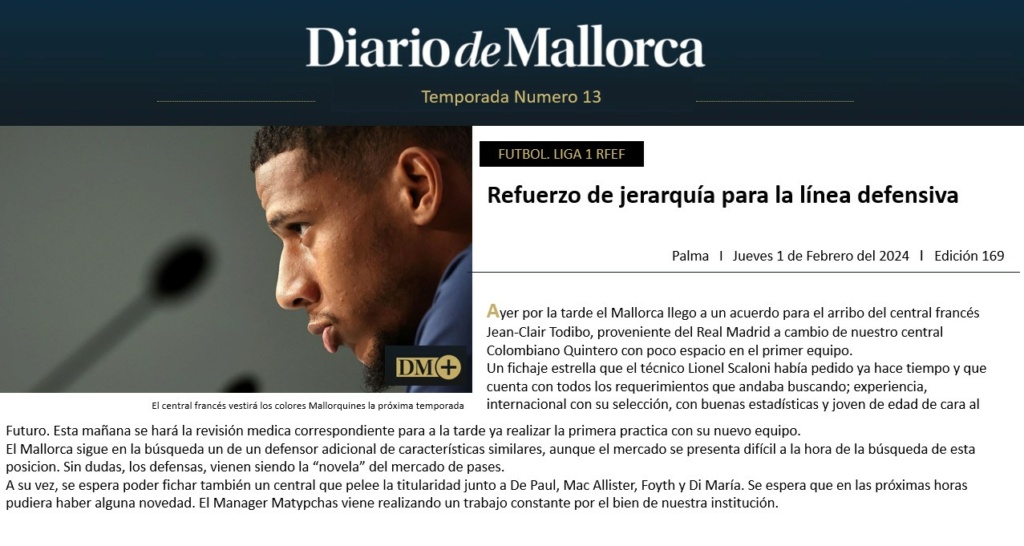 Diario de Mallorca - Refuerzo de jerarquía para la línea defensiva 16910