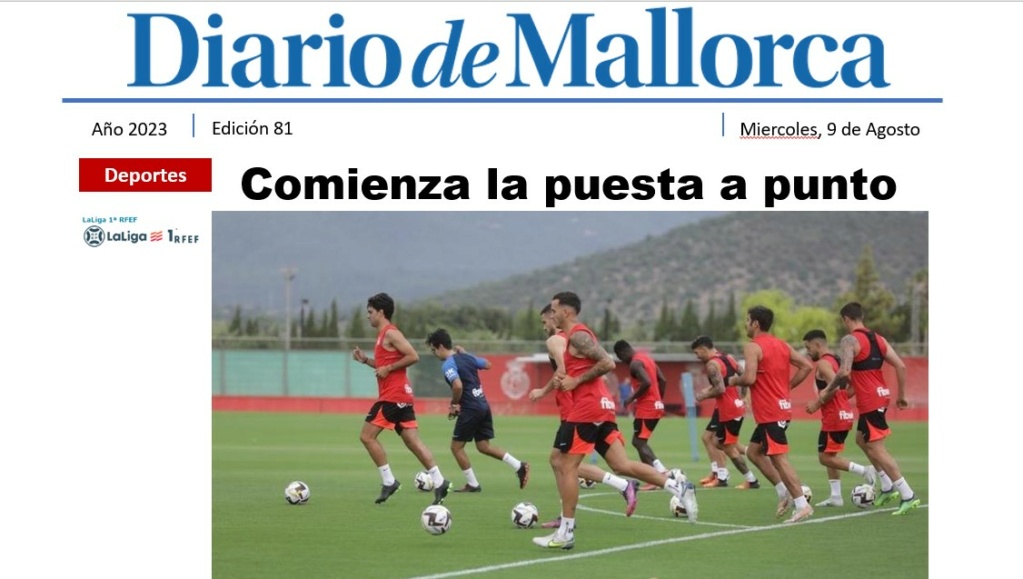 Diario de Mallorca "Comienza la puesta a punto" 8110