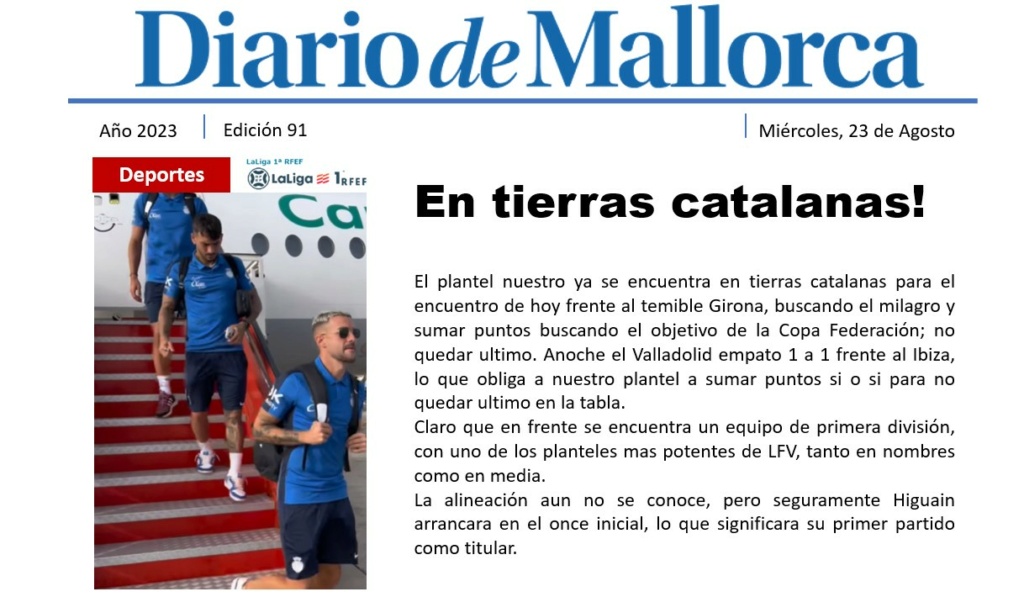 Diario de Mallorca "En tierras catalanas!" 9110