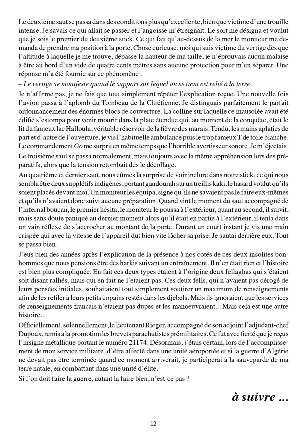 PM PARACHUTISTE de Pierre JARRIGE juin 2016 en ALGERIE française...!!! Parach30