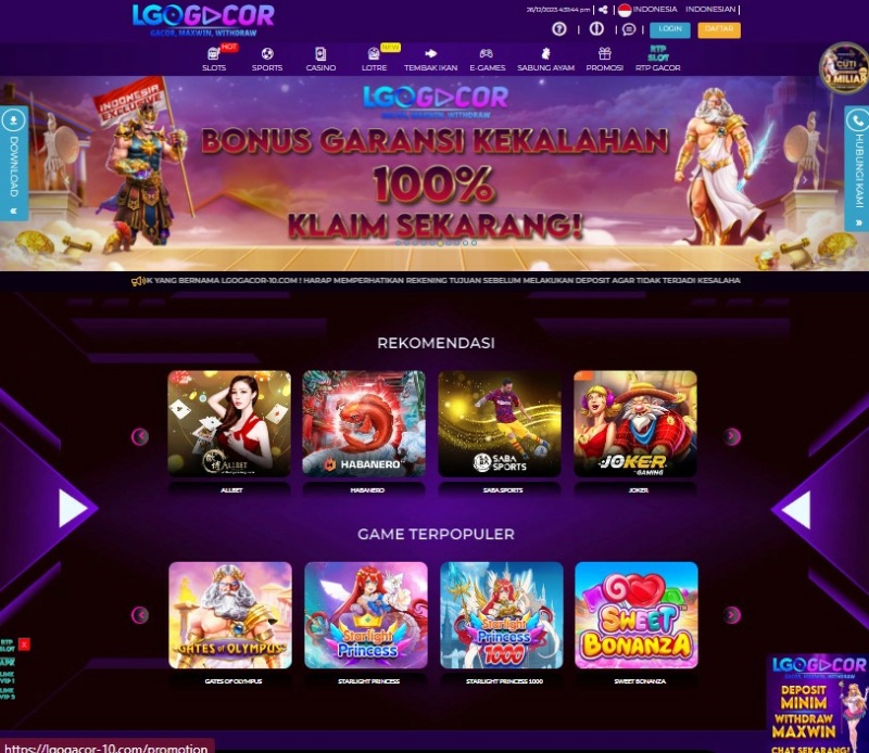 LGOGACOR Daftar Login Situs LGO Anti Rungkad Gampang Menang Lgogac10