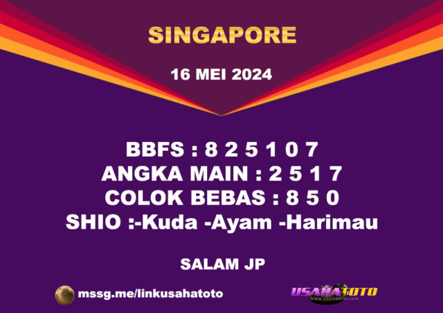 USAHA PREDIKSI SINGAPORE 16 MEI 2024 Predik11