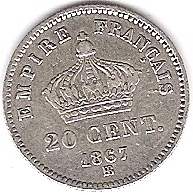 20 centimes Napoléon III 1867 Photo_13
