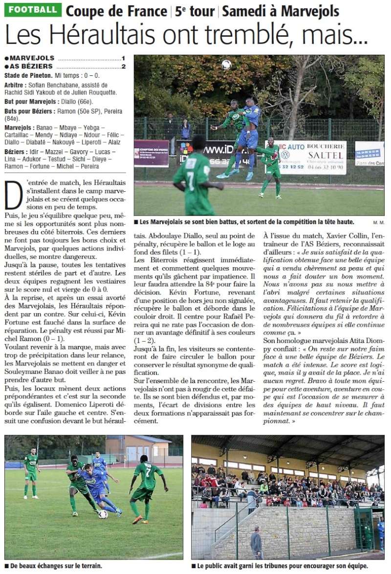 MARVEJOLS / AS Béziers (5ème tour Coupe de France) Cfmloz10