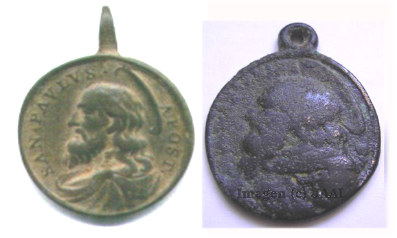 Medalla de San Antonio Abad / Cruz tau de S. Antón San_pa10