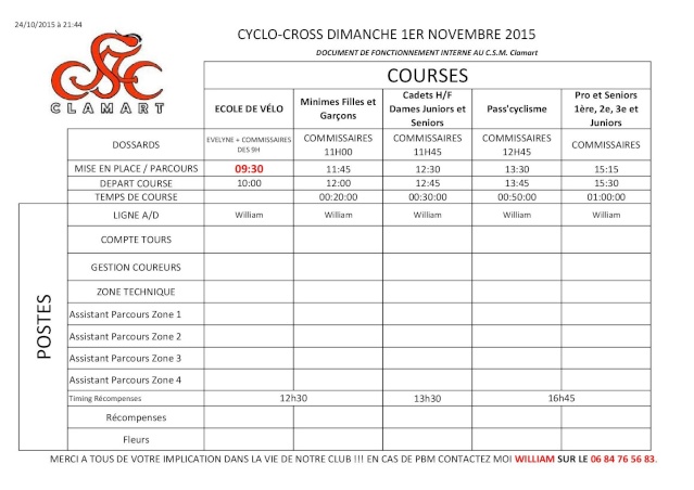 Organisation Cyclocross à Clamart du Dimanche 1er Novembre 2015 Signal17
