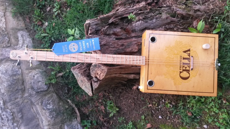 One of a kind Wine Box guitar by D'Bare Guitars! 20150812