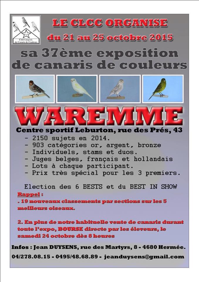 Le CLCC organise une expo du 21 au 25/10/15 (bourse le 24) 12168010