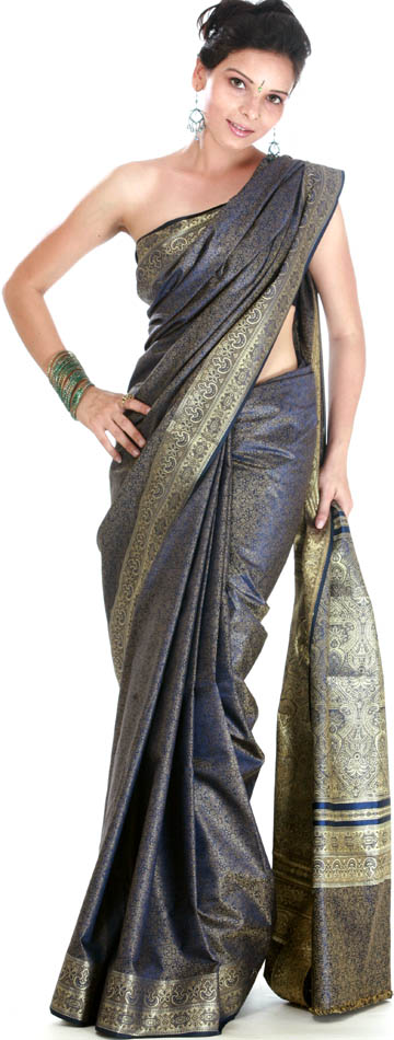 L'Inde et les Saris Blue_a10