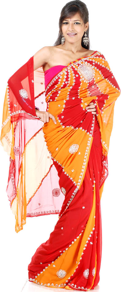 L'Inde et les Saris Orange10