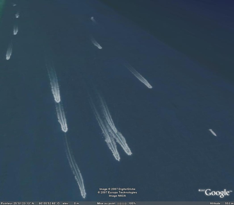 Les courses de bateaux dans Google Earth Race10