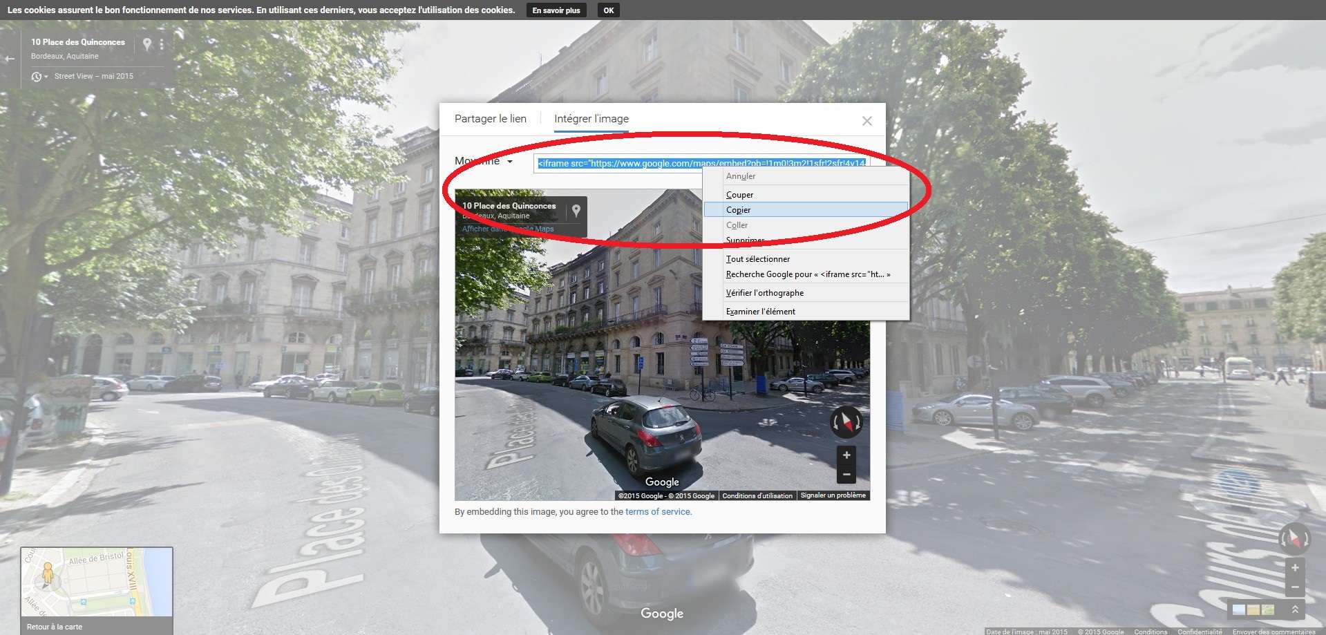 Comment intégrer sur une page une animation STREET VIEW ? Sans_224