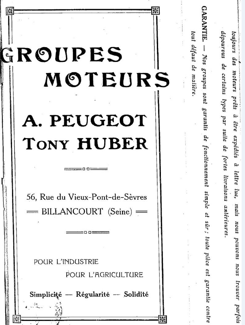 PEUGEOT : des moteurs fixes avant (et après) 1900 ! Peugeo11