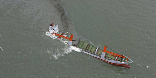 Collision au large de Zeebruge entre cargo et méthanier 56192b10