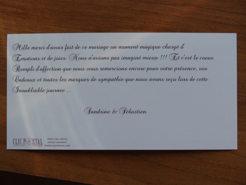 texte de remerciement