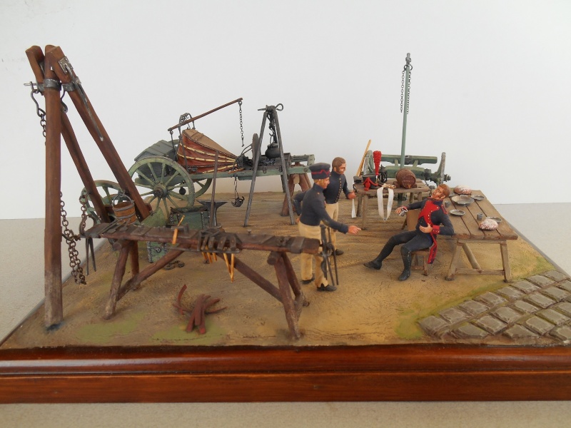 Bivouac d'ouvriers d'artillerie - Allemagne 1809 - Historex 1/32e Boar4010