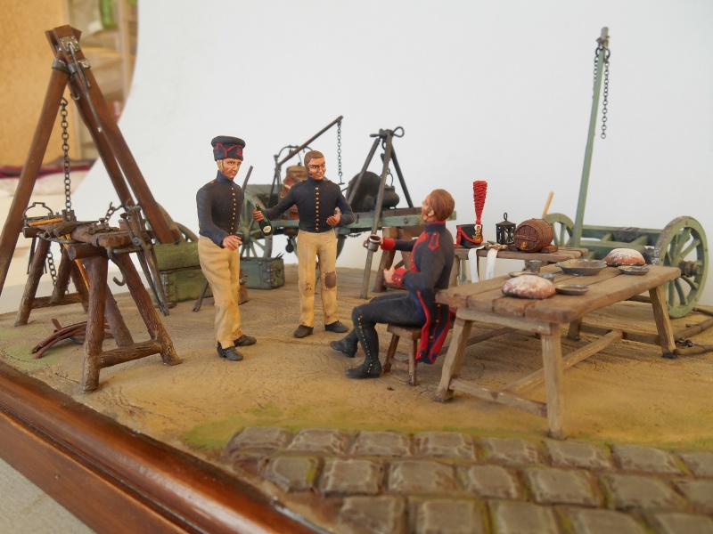 Bivouac d'ouvriers d'artillerie - Allemagne 1809 - Historex 1/32e Boar4012