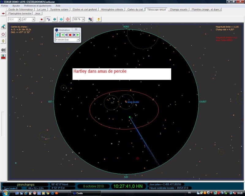 Comète 103P/ Hartley visible à l'oeil nu en octobre Hartle10