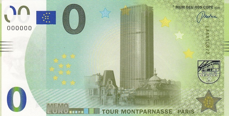 MES - Billets Mémo Euro Scope = 4 108-210