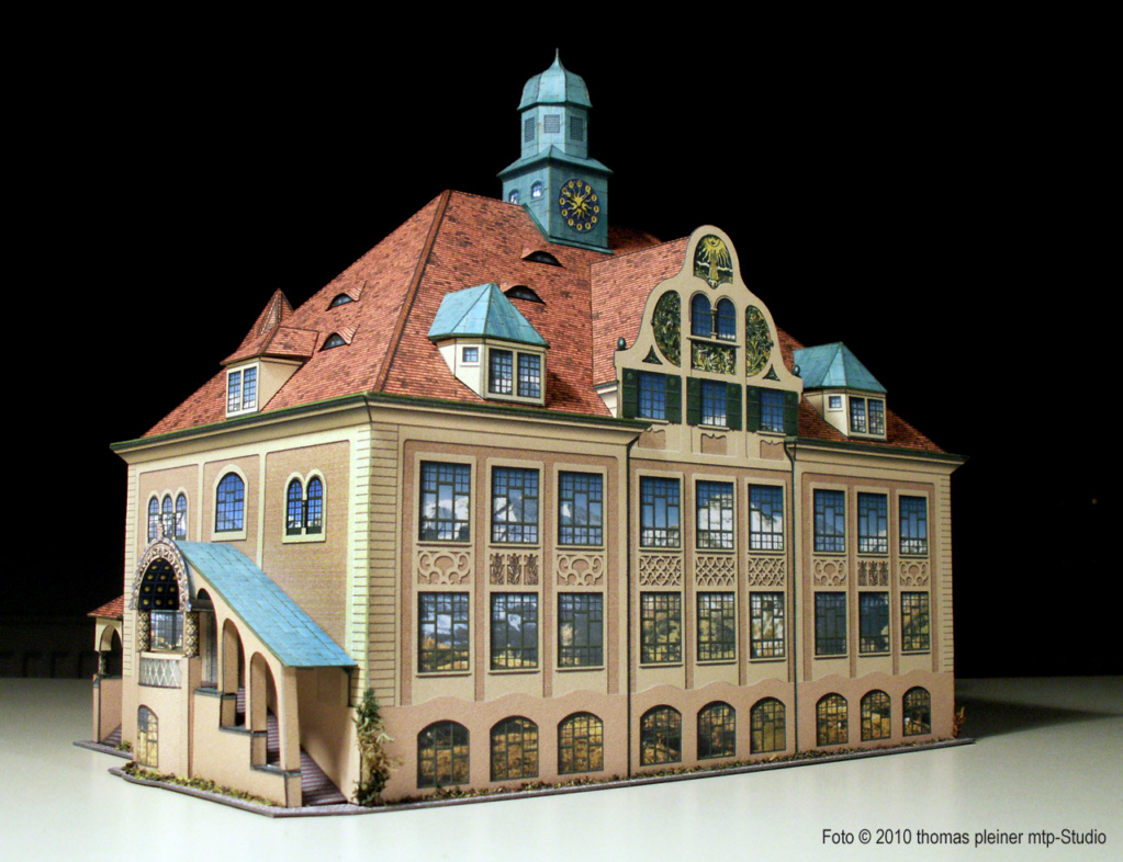 Schulhaus von 1909 Garmisch-Partenkirchen ca. 1:160  (P. Gierhardt/Schreiber) Garmis54