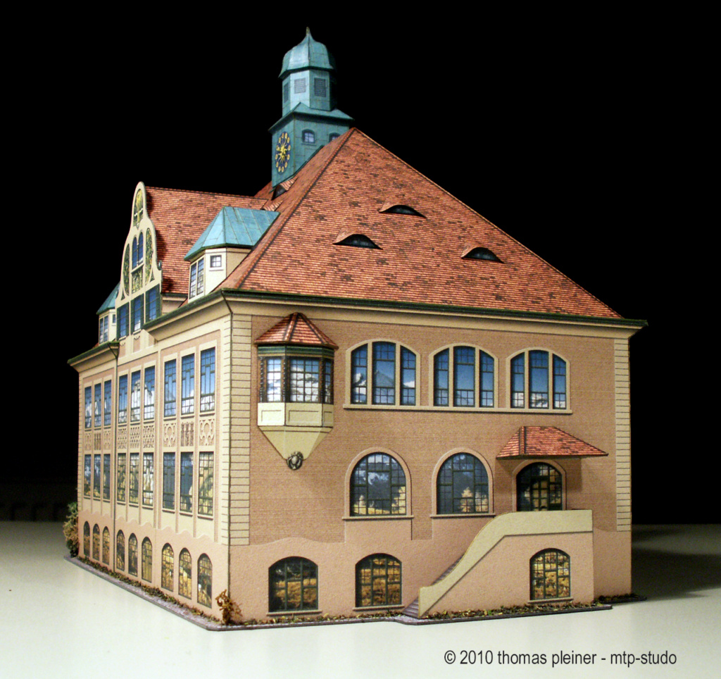 Schulhaus von 1909 Garmisch-Partenkirchen ca. 1:160  (P. Gierhardt/Schreiber) Garmis55