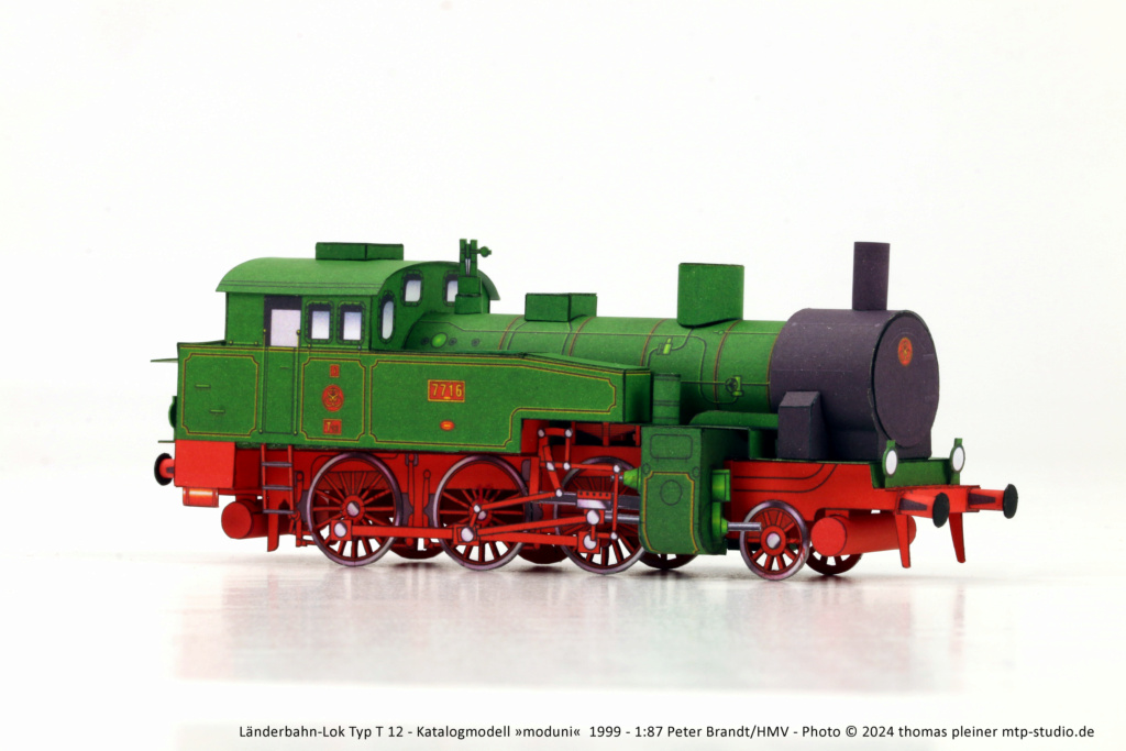Länderbahn-Lok T12 / 1:87 / Peter Brandt 1999 - Katalog-Modell 1999 moduni/HMV T12-we10