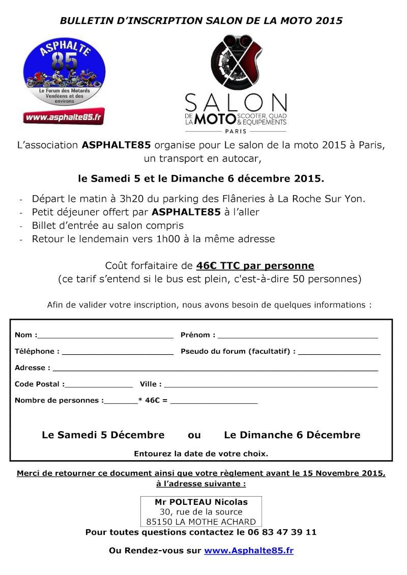 [EVENEMENTS] Salon de la Moto de Paris du 1 au 6 Décembre 2015! BUS COMPLET!! 111