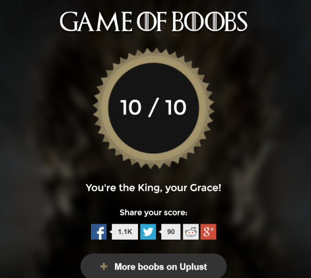 [Quizz] Game of Boobs King_o10