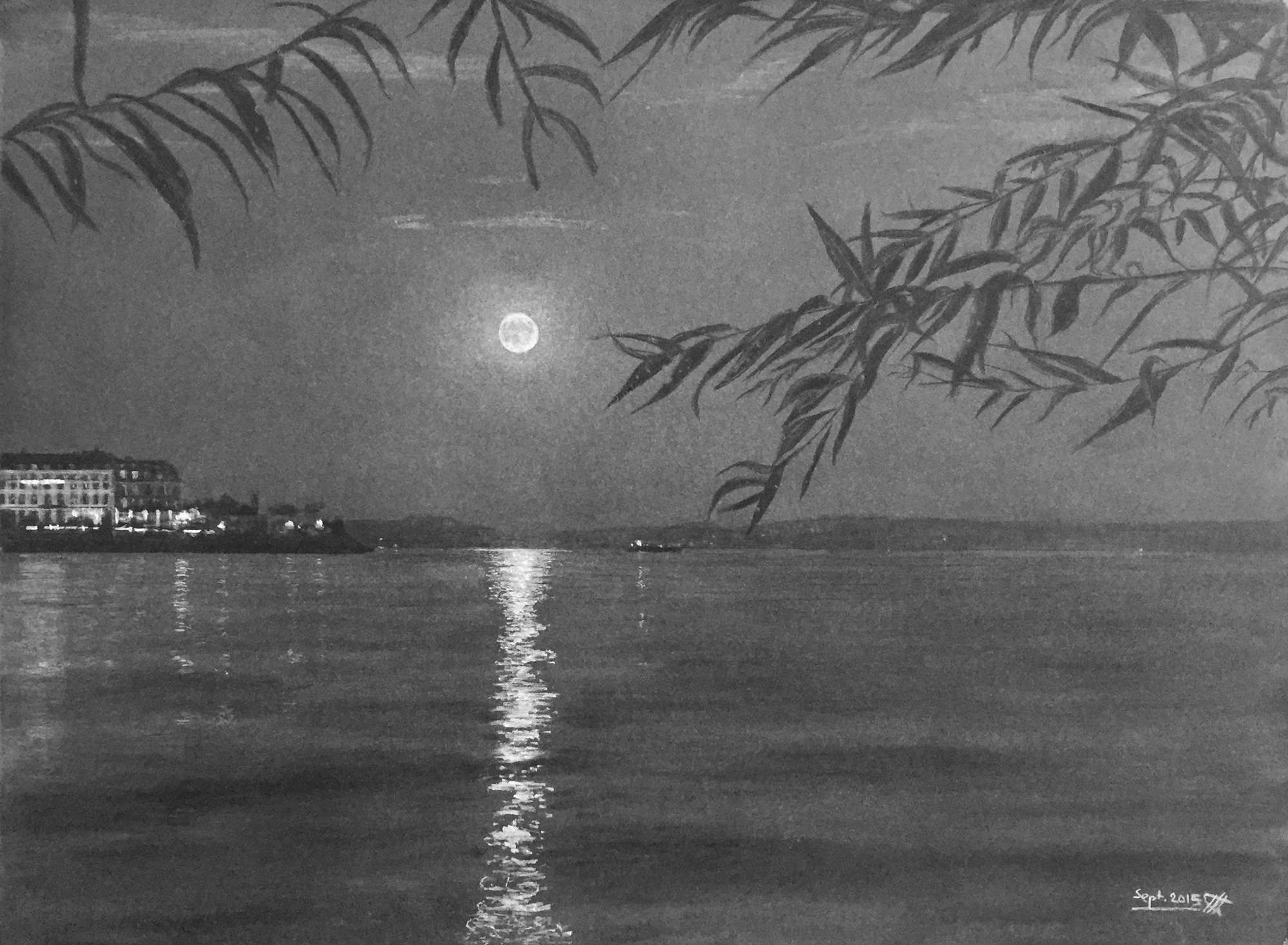 Baie de l'Evole au clair de lune 143_ba10
