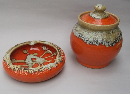 Check out this orange glazed Rhodes looking ashtray! Beach10