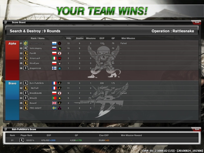 Scores Search and Destroy en Victor Combat12