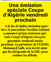 Coupe d'Algérie 2011 : La finale fixée au 1er mai à 16h00   Emiss10