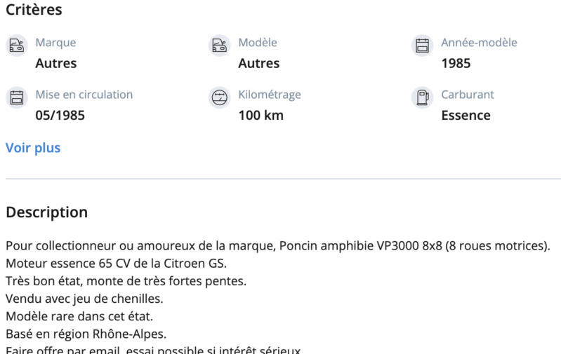 VP 3000 à vendre, région Rhône-Alpes. Captu221