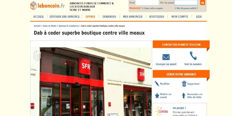 Commerces du centre ville : l'hémorragie continue sur leboncoin. Sfrace11