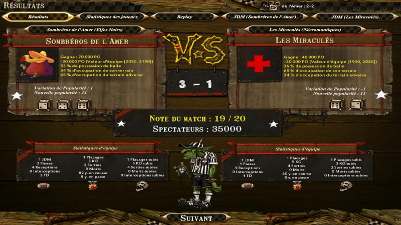 [Elite J6] Les Sombréros de l'Amer (ash) 3-1 (Voodoo) Les Miraculés Bloodb28