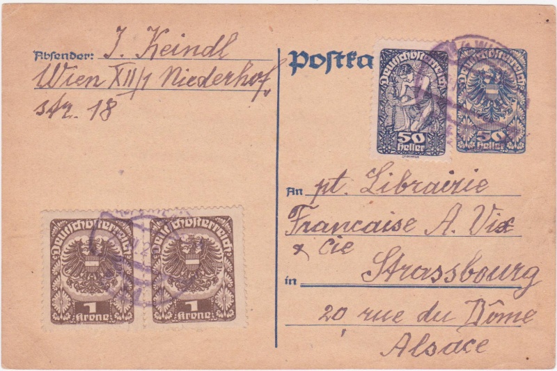 Postkartenserie "Neuer Wappenadler", Inschrift "Deutschösterreich" - Seite 2 1921ap10