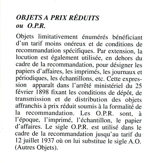 Les OPR Opr78110