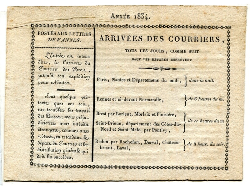 La Poste aux Lettres de Vannes en 1834 Vannes10