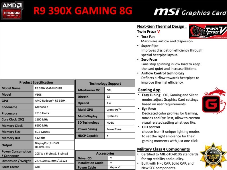 FS- MSI R9 390X Gaming 8GB Msi-r911