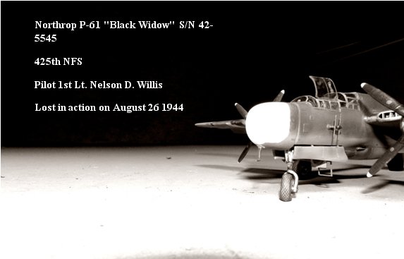 (VITRINE PROJET AA)  Northrop P-61 "Black Widow" A-5 42-5545 - 425th NFS 1/48  0131