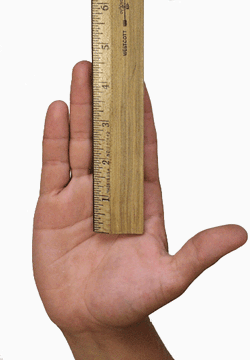 Misurazione della dimensione del grip Handru10
